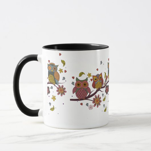 Mug Trois hiboux sur la branche (Gauche)