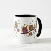 Mug Trois hiboux sur la branche (Devant droit)