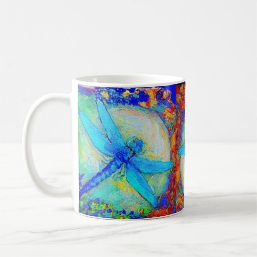 Mug Trois libellules bleues de "Zinger" (Gauche)