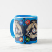 Mug Trois lièvres pourchassant la lune Quatre saisons  (Devant gauche)