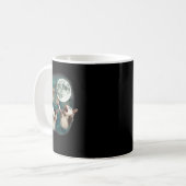 Mug Trois Lune Possum _ 3 Opossum Funny Bizarre Maudit (Devant gauche)