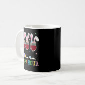 Mug Trois Lunettes de vin Pâques Boire Bunny Oreilles  (Devant gauche)