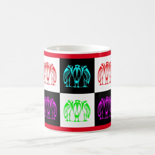 Mug Trois marabou design multicolore (Centre)