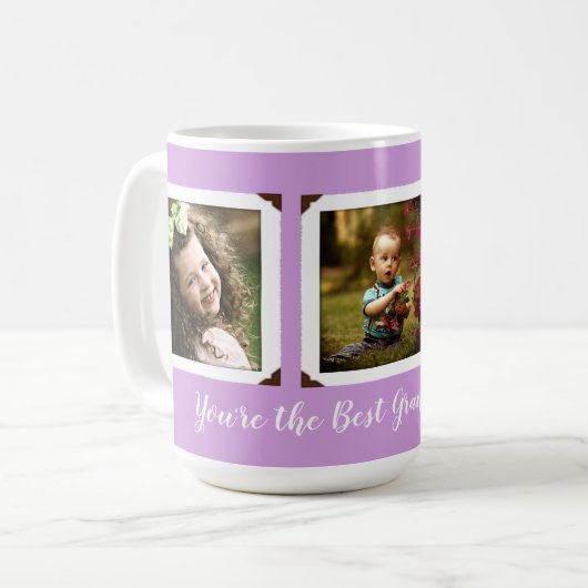 Mug Trois meilleures grand-mère Modèles photo jamais (Devant gauche)