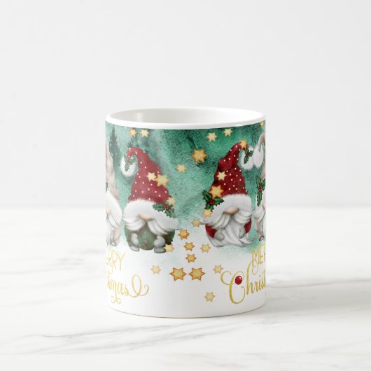Mug Trois mignons Gnomes Joyeux Noël Forêt (Centre)
