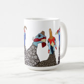Mug Trois mignons Oiseaux à tête molle de Guinée (Devant droit)