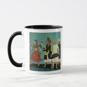 Mug Trois musiciens et une fille de danse, Tanjore,
