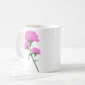 Mug Trois oeillets roses (Devant gauche)