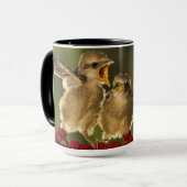 Mug Trois oiseaux de Schach de Lanius de bébé (Devant gauche)
