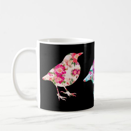 Mug Trois oiseaux floraux (Gauche)