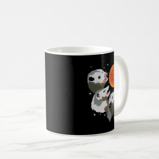 Mug Trois Opossum Moon Mort Possum Cadeaux Costumes Po (Devant droit)