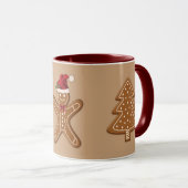Mug Trois pain d'épice Formes de biscuits de Noël (Devant droit)