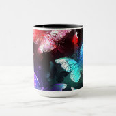 Mug Trois papillons brillants sur l'arrière - plan de  (Centre)