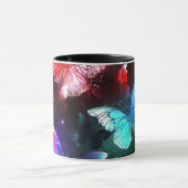 Mug Trois papillons brillants sur l'arrière - plan de  (Centre)