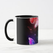Mug Trois papillons brillants sur l'arrière - plan de  (Gauche)