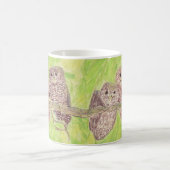 Mug Trois Petites Chouettes - peinture acrylique. (Centre)