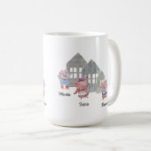 Mug Trois petits cochons personnalisés avec leurs mais (Devant droit)