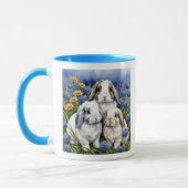 Mug Trois petits lapins lapins de lapin de lop (Gauche)