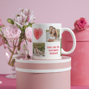 Mug Trois photos Collage Couple   Cadeau Valentines