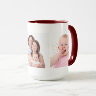 Mug Trois photos de famille Modèle personnalisé