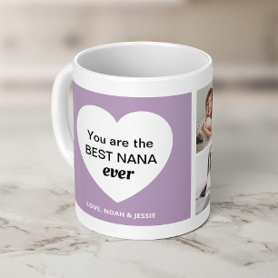 Mug Trois photos et un coeur Meilleur Nana jamais