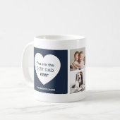 Mug Trois photos et un coeur | Meilleur papa (Devant gauche)