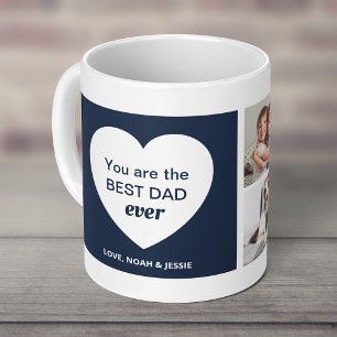 Mug Trois photos et un coeur Meilleur papa