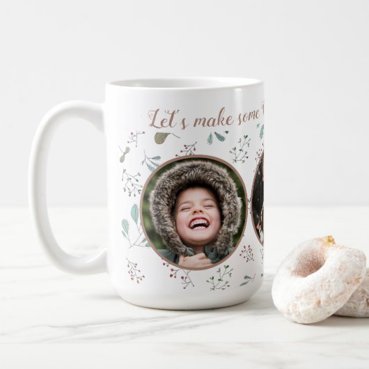 Mug Trois photos Joyeux moments de vacances (Avec donut)