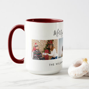 Mug Trois photos personnalisées en collage et texte Jo