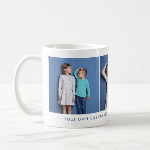 Mug Trois photos personnalisées et n'importe quel tex