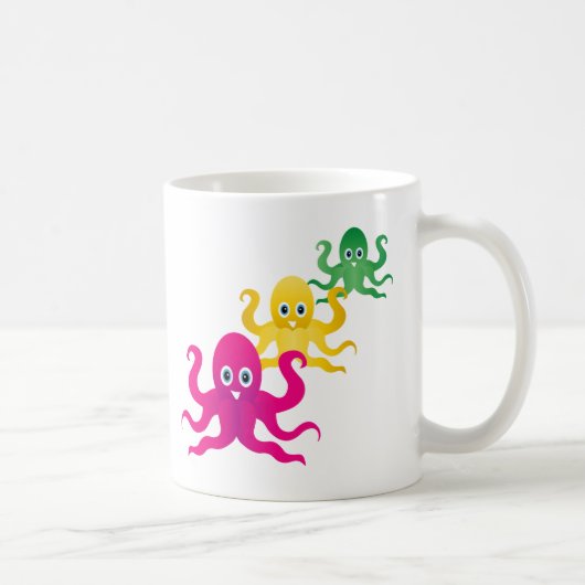 Mug Trois pieuvres drôles (Droite)