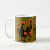 Mug Trois poules françaises rétro Découpe mi-siècle 4 (Gauche)