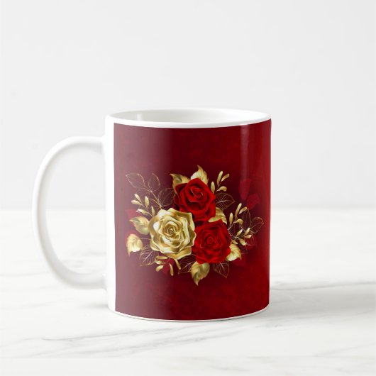 Mug Trois Roses de bijoux (Gauche)
