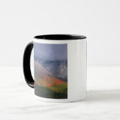 Mug Trois saisons de feuillage, érables rouges et auto (Devant gauche)