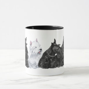 Mug Trois Scotties et un Westie