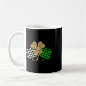 Mug Trois Shamrocks Leopard Buffalo Plaid St Patrick D (Gauche)