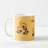 Mug Trois singes personnalisables avec des bananes (Gauche)