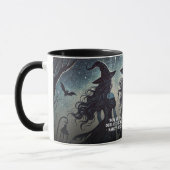 Mug Trois sorcières la nuit Halloween étoilé (Gauche)