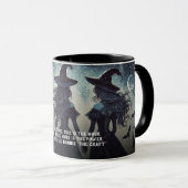 Mug Trois sorcières la nuit Halloween étoilé (Devant droit)