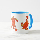 Mug Trois tortues de mer (Devant droit)