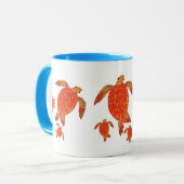 Mug Trois tortues de mer (Devant gauche)