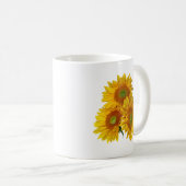 Mug Trois tournesols dorés (Devant droit)