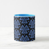 Mug Trois triangles v1 - Bleu (Centre)