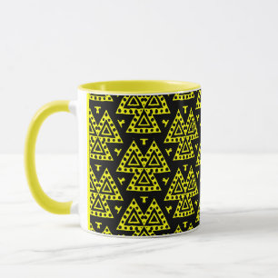 Mug Trois triangles v1 - Jaune
