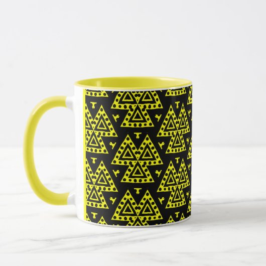 Mug Trois triangles v1 - Jaune (Gauche)