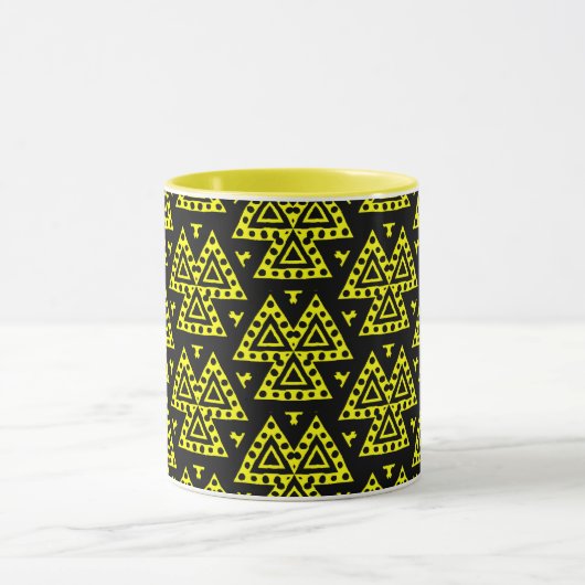 Mug Trois triangles v1 - Jaune (Centre)