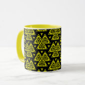 Mug Trois triangles v1 - Jaune (Devant gauche)