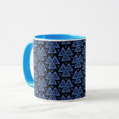 Mug Trois triangles v2 - bleu (Devant gauche)