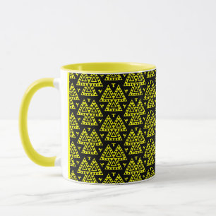 Mug Trois triangles v2 - Jaune