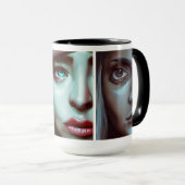 Mug Trois visages féminins L'art généré par l'IA (Devant droit)